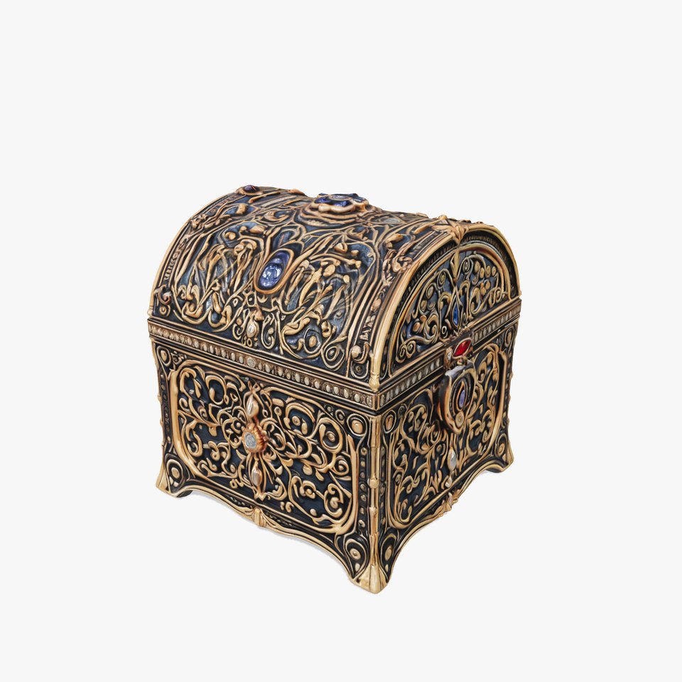 Ornate JewelEncrusted Treasure Chest model pack